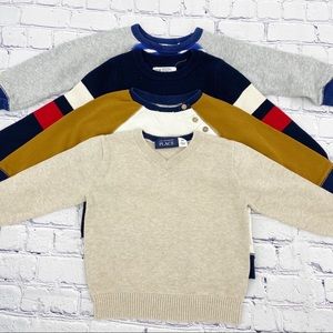 2Y Boy’s Sweater Bundle Of 4 Mixed Brands H&M, Children’s Place, Carter’s